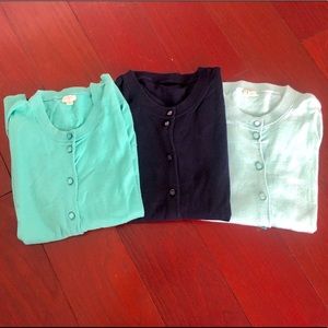 Three (3) J.Crew Cardigan - S